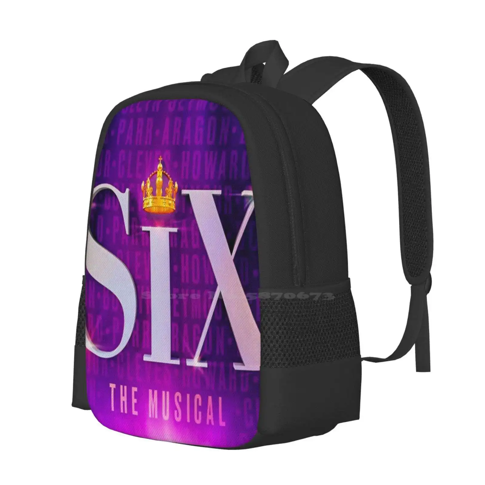 Six The Musical Names Poster Hot Sale Schoolbag Backpack Fashion Bags Six The Musical Catherine Of Aragon Anne Boleyn Jane