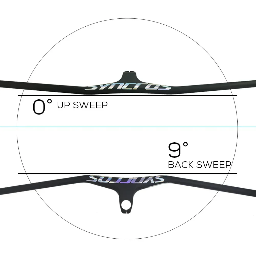 SYNCROS  Carbon  Integrated  MTB Handlebar , Mountain Bike Accessories Black Stem -17 degree 70mm-110mm