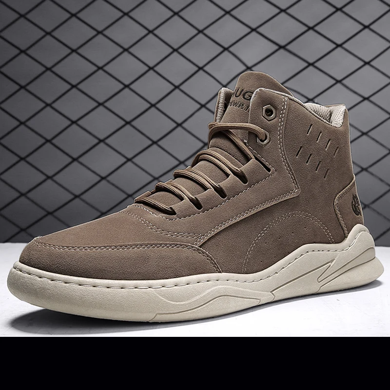 

Men's new plus size casual sports shoes high top board shoes fashionable retro multifunctional outdoor hiking shoes sizes 38-48