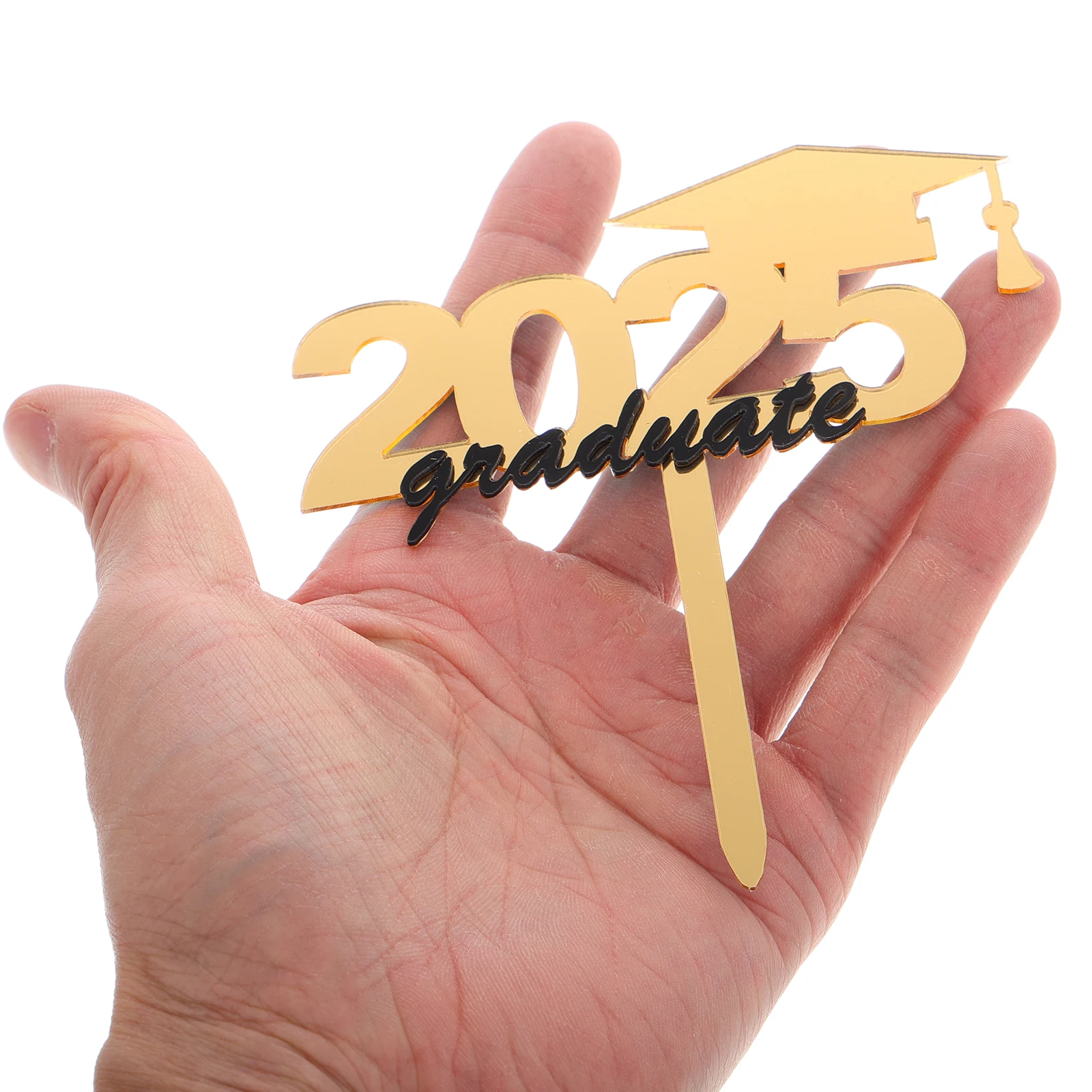 

6pcs Graduation Toppers 2025 Congrats Decorations Congratulations Cake Topper Party Supplies Versatile Cake Decor