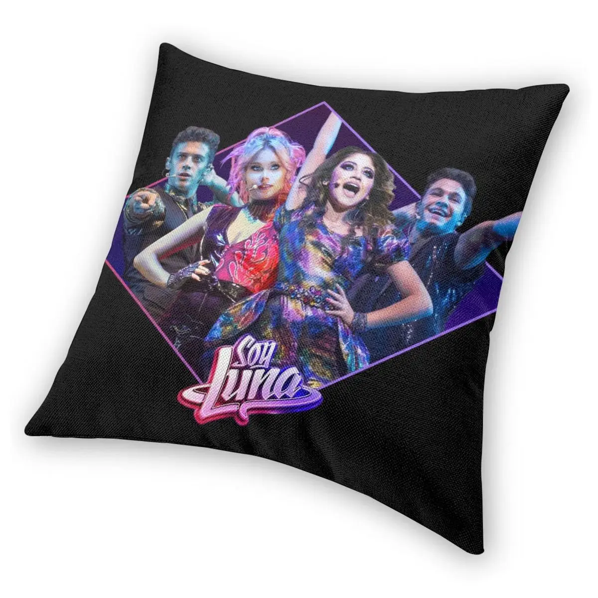 Soy Luna Cast Square Pillowcase Polyester Linen Velvet Creative Zip Decor Throw Pillow Case Bed Cushion Case