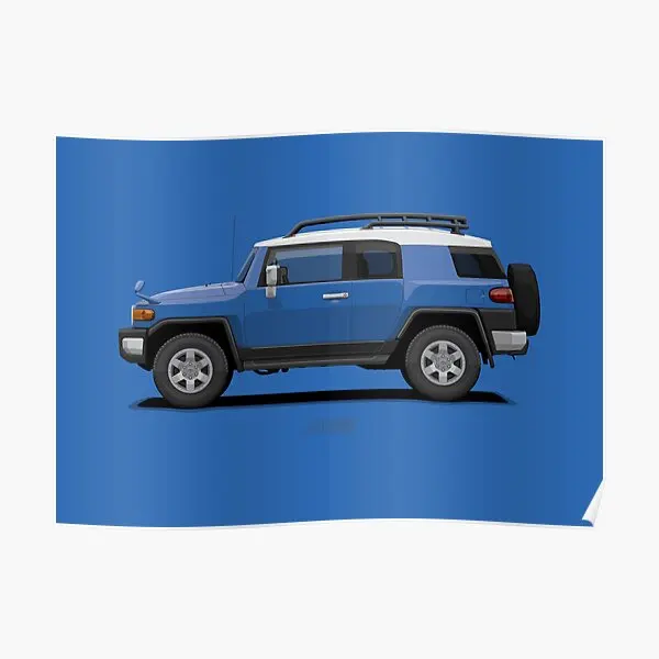 

Fj Cruiser Blue Poster Home Painting Print Vintage Mural Decoration Picture Wall Funny Modern Room Art Decor No Frame