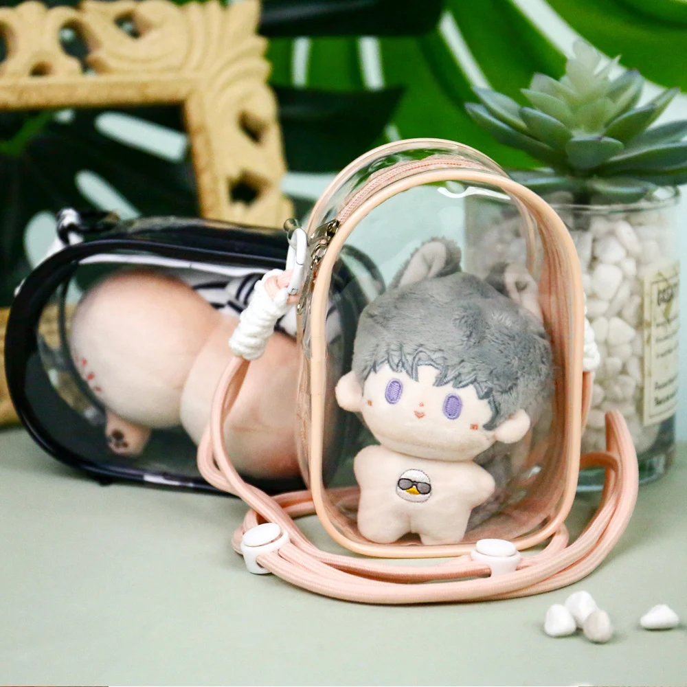 

Transparent Plush Dolls Storage Pouch Keychain Doll Bag Storage Pouch Mystery Box Organizer Box Double Zippers Classic Thicken