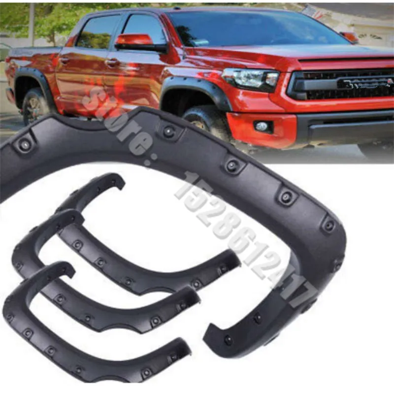 

Car styling for Toyota Tundra 2014-2021 Matte Black Wheel Eyebrow Round Arc Fender Mud Flaps Mudguards Splash Guards