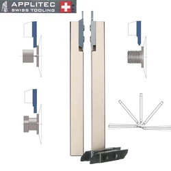 APPLITEC-Carbide Insere Processamento de Aço, Top-LINE Parafuso-eixo 740 731, Torneamento e Sulco, 1mm, T10 R/L 766 NXF-2.0MM-Tin