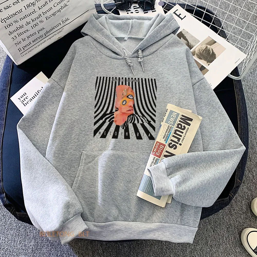 Cage The Elephant Hoodie Graphic Printing Vintage Hip Hop Sweatshirt Funko Pop Comfortable Clothing Sudaderas Casual Pullovers