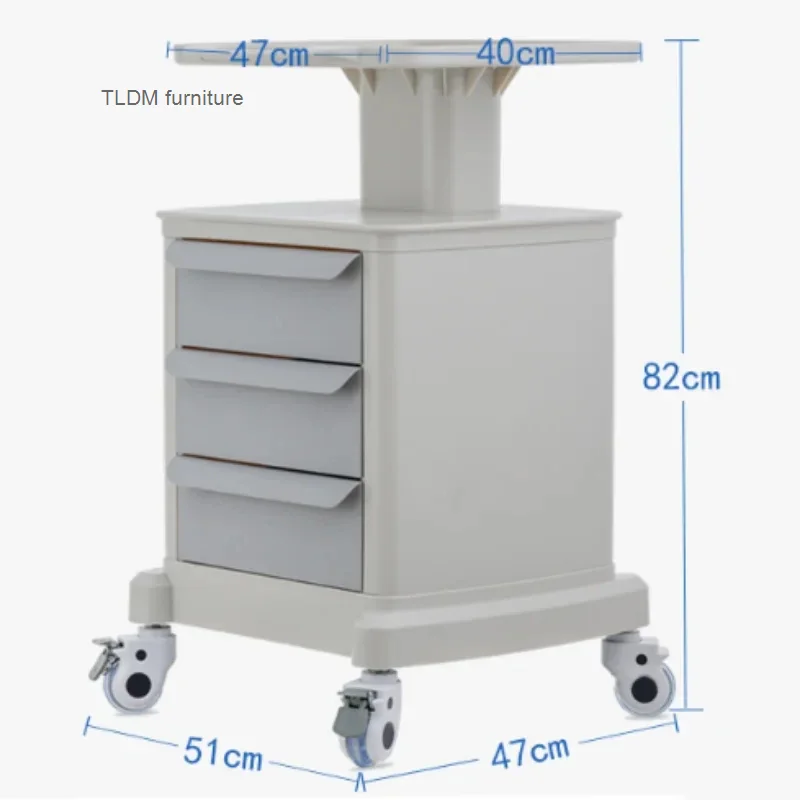 Mobile Storage Cart Dental Clinic Beauty Instrument Tool Trolley Bracket Dental Scanner Cart Storage Auxiliary Cart with Wheels