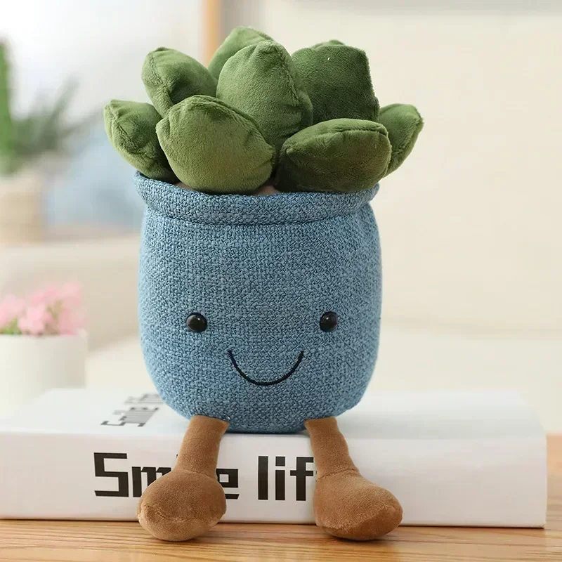 Succulent Plants Stuffed Toy For Kids Soft Simulation Potted Plush Toy Doll Decor Desk Window Decoration Gift