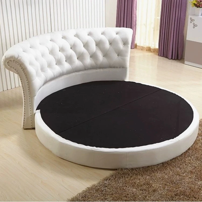 Bedroom Storage Bed Double Round Nordic Floor Bed Modern Hotel Muebles Para Dormitorio Clearance Sale Items Furniture