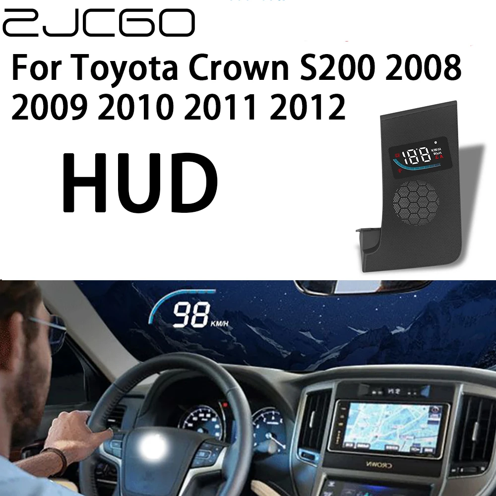 ZJCGO Auto HUD Car Projector Alarm Head Up Display Speedometer Windshield for Toyota Crown S200 2008 2009 2010 2011 2012