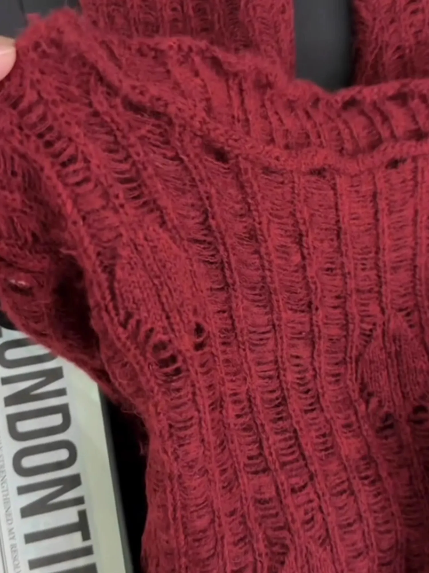 Koreanische Sle aushöhlen Weiß Strickwaren Frauen Herbst High-End-Sensation Fleisch Conceal Abnehmen Vielseitig Super Schöne Lange...