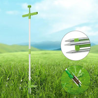 Stand Up Weeder Gardening Weed Puller Tool with 3 Claws & Foot Pedal Portable Weed Remover Multi-Function for Outdoor Yard Grass