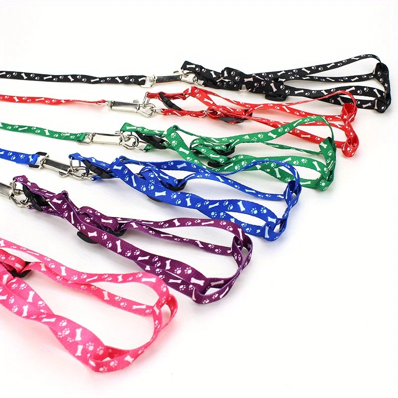 Dog Leash Adjustable Nylon Small Pet Cat Puppy Kitten Rabbit Harness Belt Rope Training Walking Lead Leash Collar