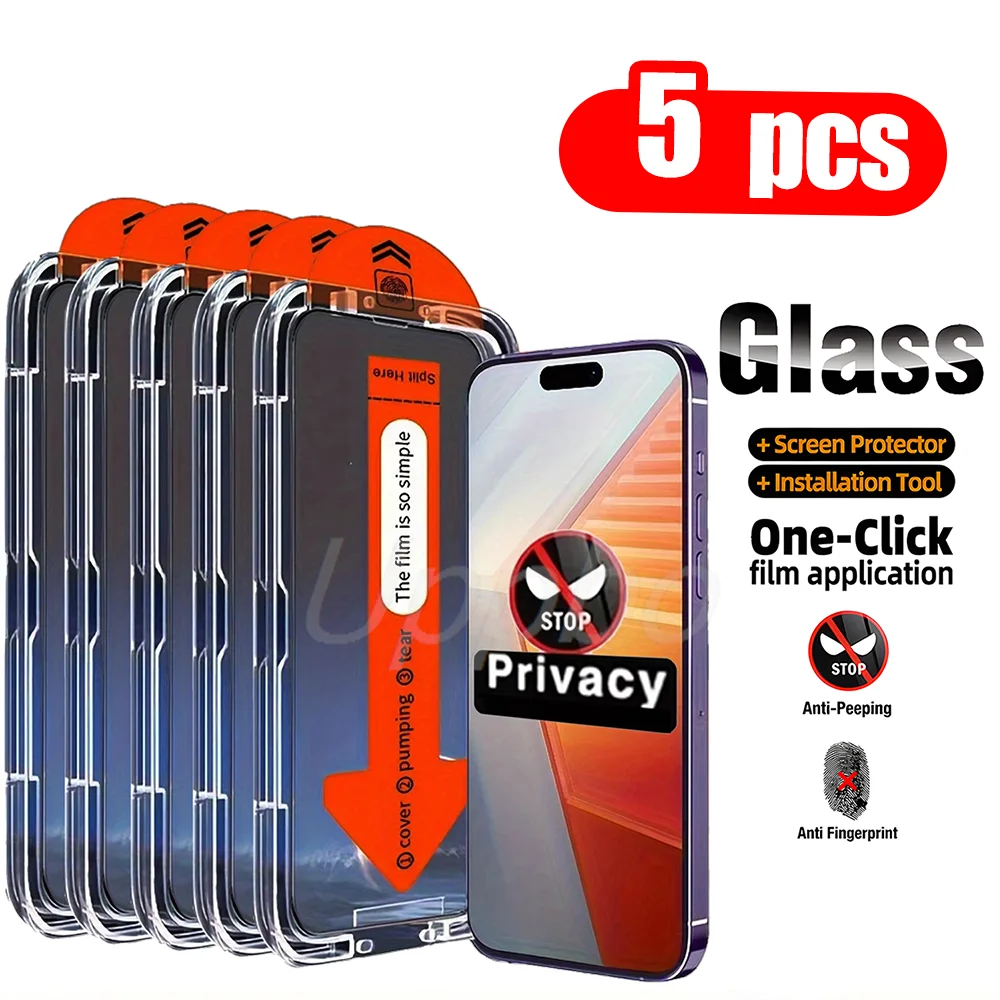 

5PCS Anti Spy Screen Protector For Xiaomi 15T Pro 14T 13T 17 Pro Max 11 11T 11i 11X 12T Mi 10i 10T Lite Tempered Glass Film