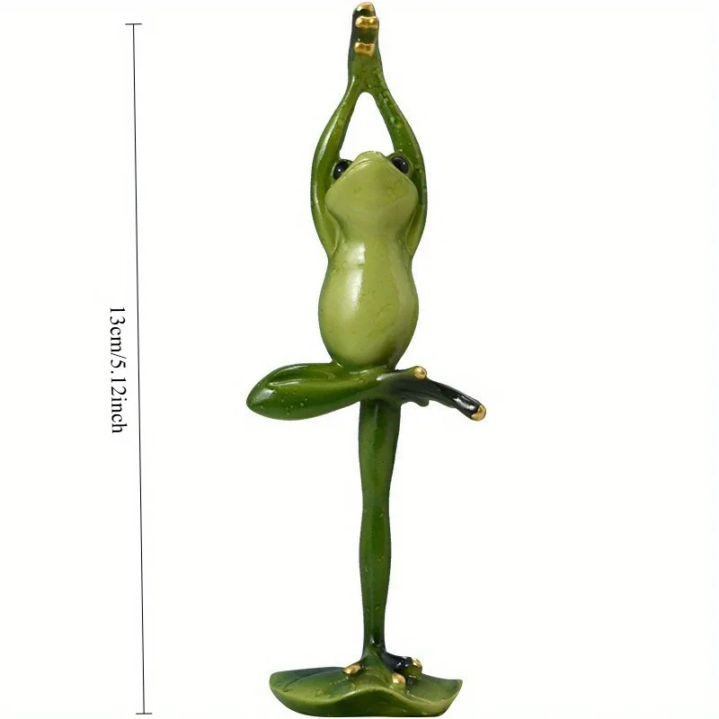 1 قطعة اليوغا الضفدع الراتنج الحرف زينة التلفزيون خزانة النبيذ برودة قطع التخرج هدية عيد ميلاد