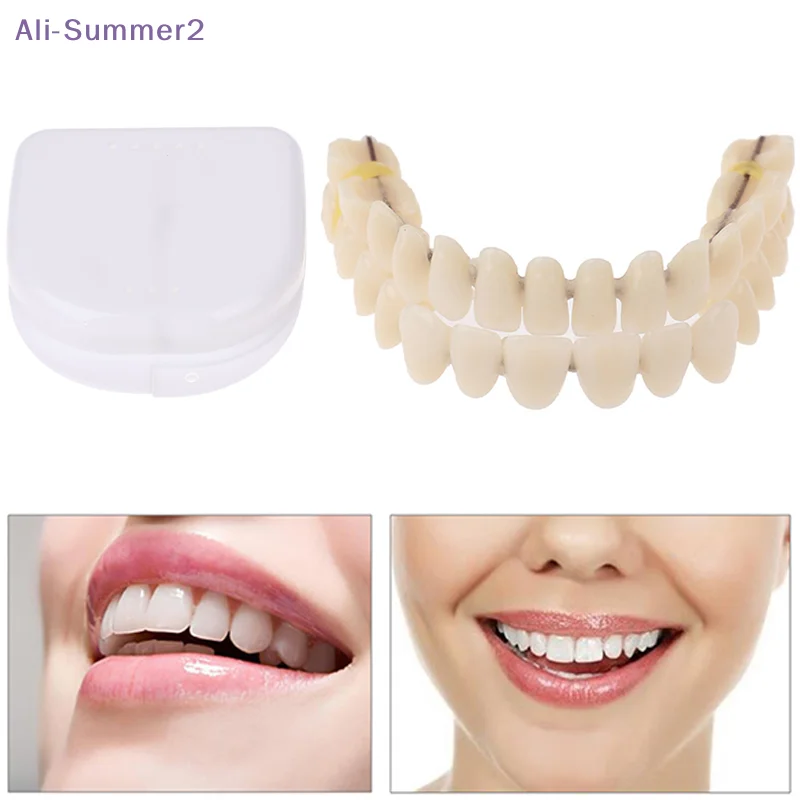 

{Summer2} 【Summer2】Boxed Resin Denture Upper Lower Teeth Full Mouth S/M/L Size Preformed Dentition Oral Care Teaching Model