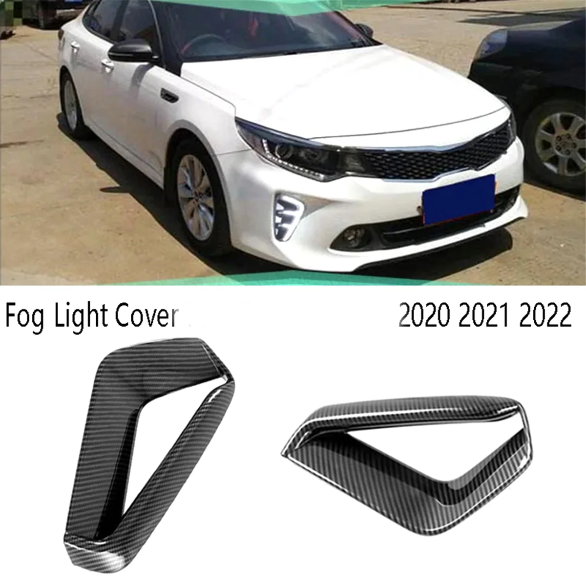 2 Pcs for Kia Optima K5 2020 2021 2022 LED DRL Daytime Running Lights Trim Daylight Fog Light Cover Car Styling