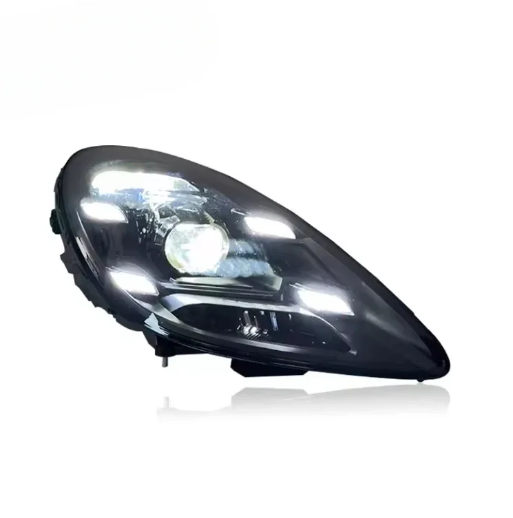 Nuevo estilo automático para Porsche Cayman Boxster 982C 718 conjunto de faros 2016-UP lente LED de circulación diurna de matriz modificada