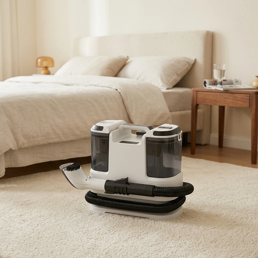 Plug-in Electric Steam Fabric Cleaning Machine with Water Filter Wet & Dry Functions for Car Hotel RV & Household Use