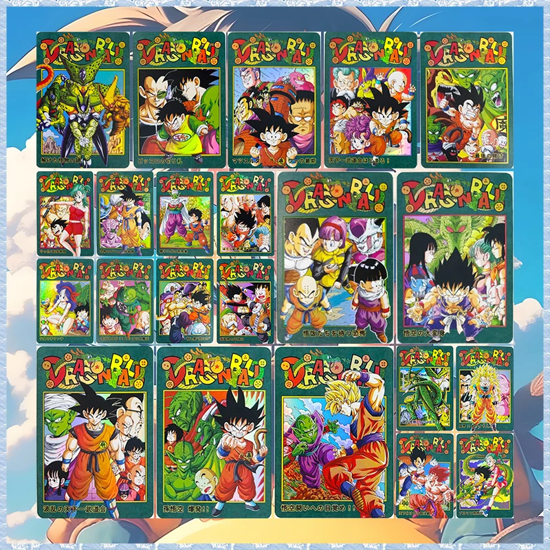 22pcs Japan Anime Dragon Ball DIY ACG Cell Piccolo Chichi Bulma Gogeta Vegeta Yonsei Frieza Collectible Cards Birthday Toy Gift