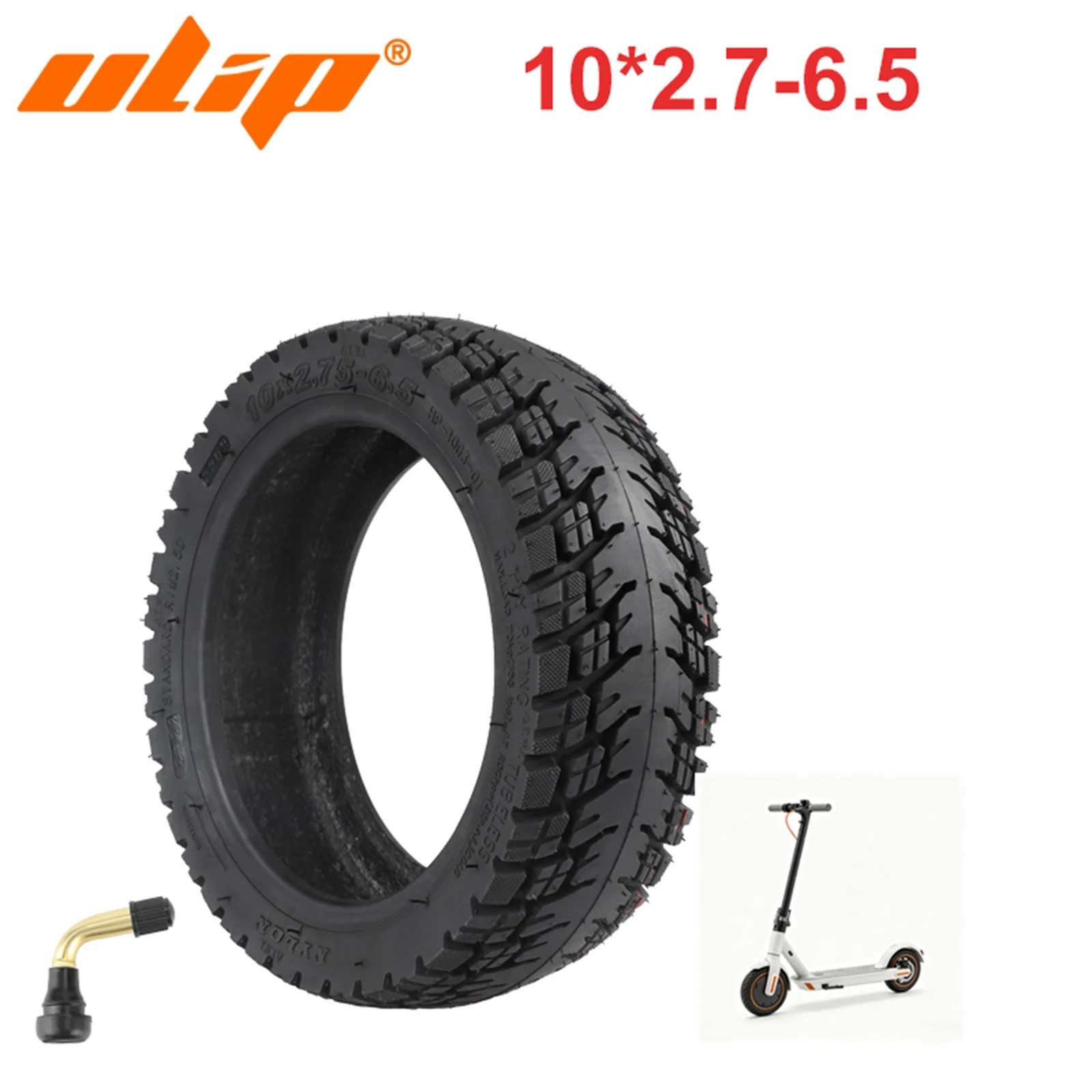

Ulip 10 Inch Off-Road Tubeless Tire 10x2.75-6.5 E-Scooter Vacuum Tyre Widened Tubeless Tire Fits Most 10-inch Electric Scooters