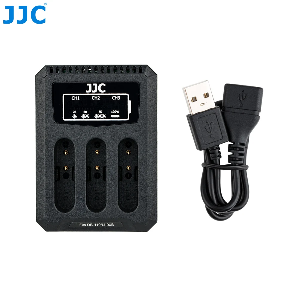 

JJC USB-зарядное устройство для камеры Ricoh GR III GR3 GR IIIx GRIIIx HDF Ricoh G900II G900 Ricoh-DB110 Зарядное устройство