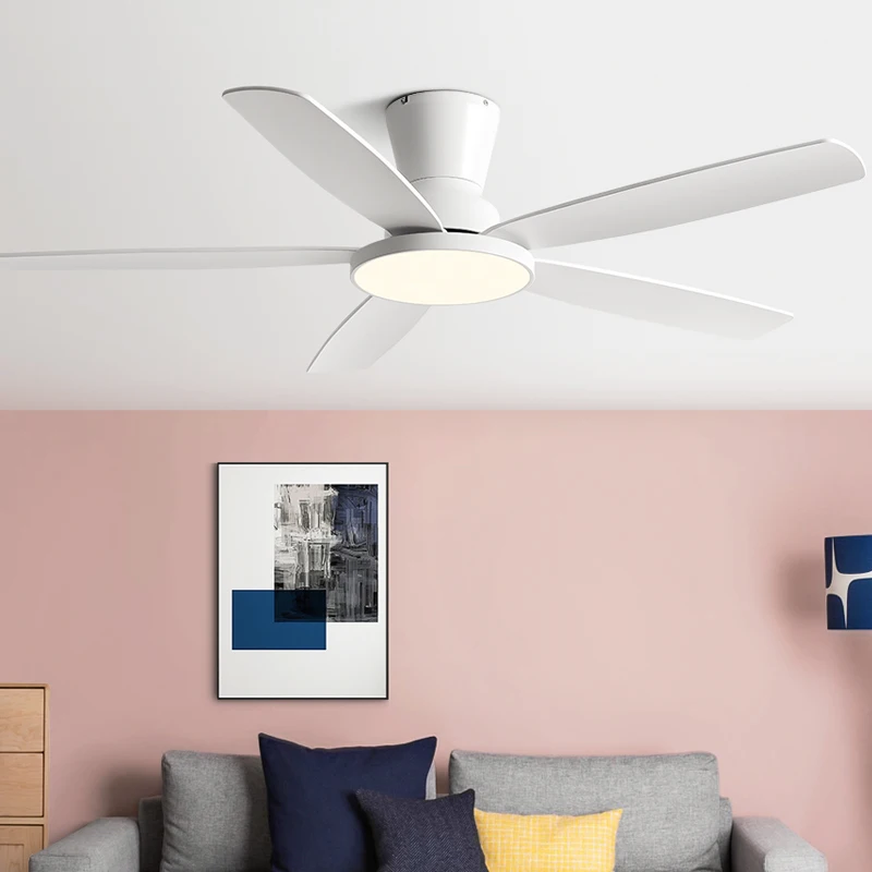 Plafonnier Ventilateur Lumineux de 72 Pouces avec Télécommande DC, Luminaire de Plafond Silencieux avec Lustre