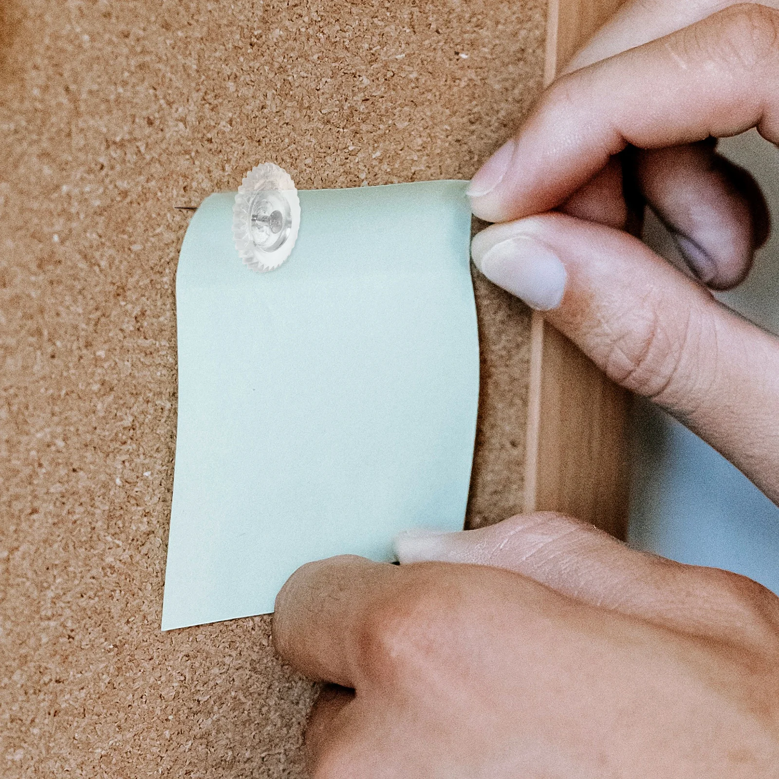 100pcs Plastic Thumbtacks Clear Push Pins For Cork Board Map Transparent Office Wall Tacks Drawing Pins Bulletin Accessories