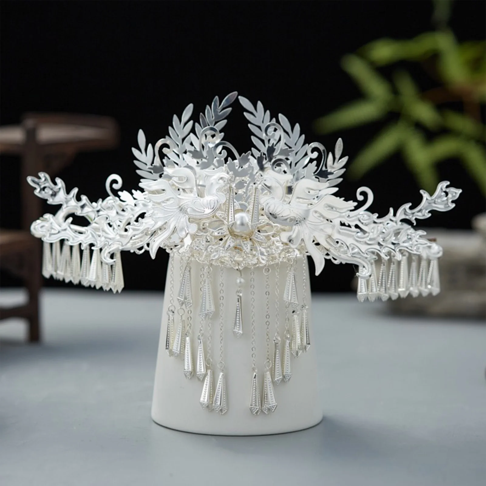 Miao Nationality Jewelry Set Sparkling Banquet Hair Accessories Headdress for Party Outfit Cloth Matching image 5