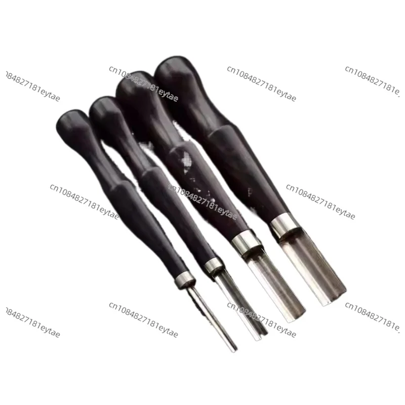 

Suitable For Leather 1/4 Round Corner Chamfering Machine, Ebony Handle Shallow Round Chopper, DIY Handmade Leather Trimming And