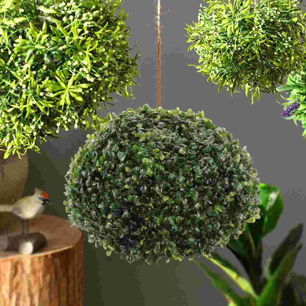 

Boxwood Grass Topiary Simulated Ball Artificial Plants Hanging Household Green Decorative