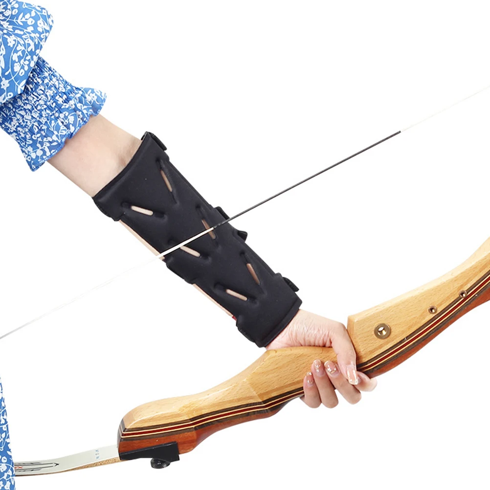 

Shooting Arm Guard Premium Fabric Compound Bow Accessories Protectors Sleeve Black Practicing Archery Equipment Elastic