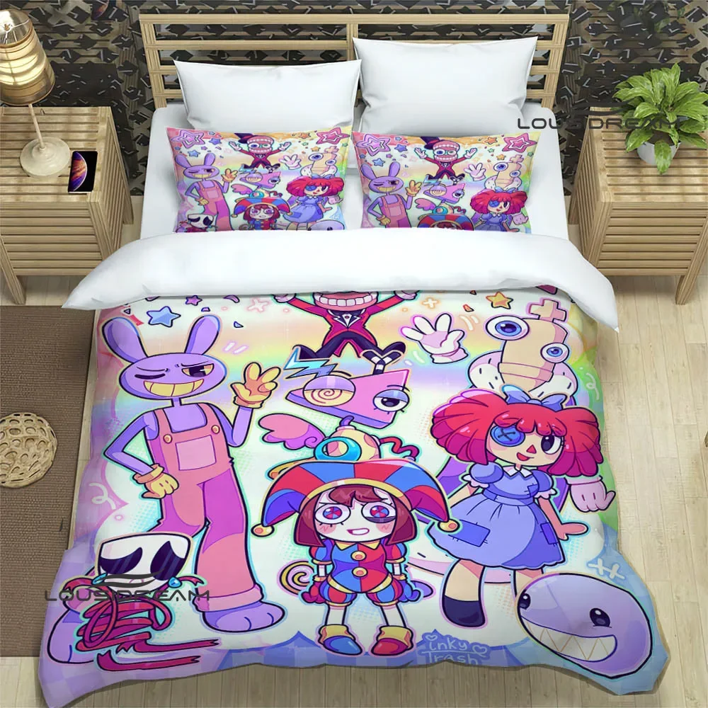 THE AMAZING DIGITAL CIRCUS Bedding Sets exquisite bed supplies set duvet cover comforter set bedding set luxury birthday gift