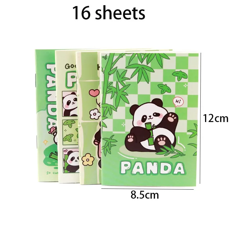 Imagem -06 - Panda dos Desenhos Animados Notebook Mini Caderno Diário Planejador do Dia Jornal Kawaii Papelaria Presente Material Escolar 20 Pcs Lote