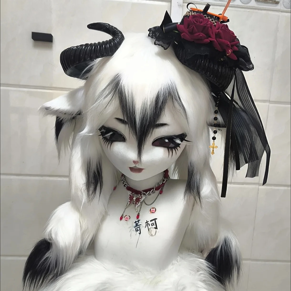 Original Kigurumi Base Mask Fursuit Resin Cosplay Furui Skull Head Shell