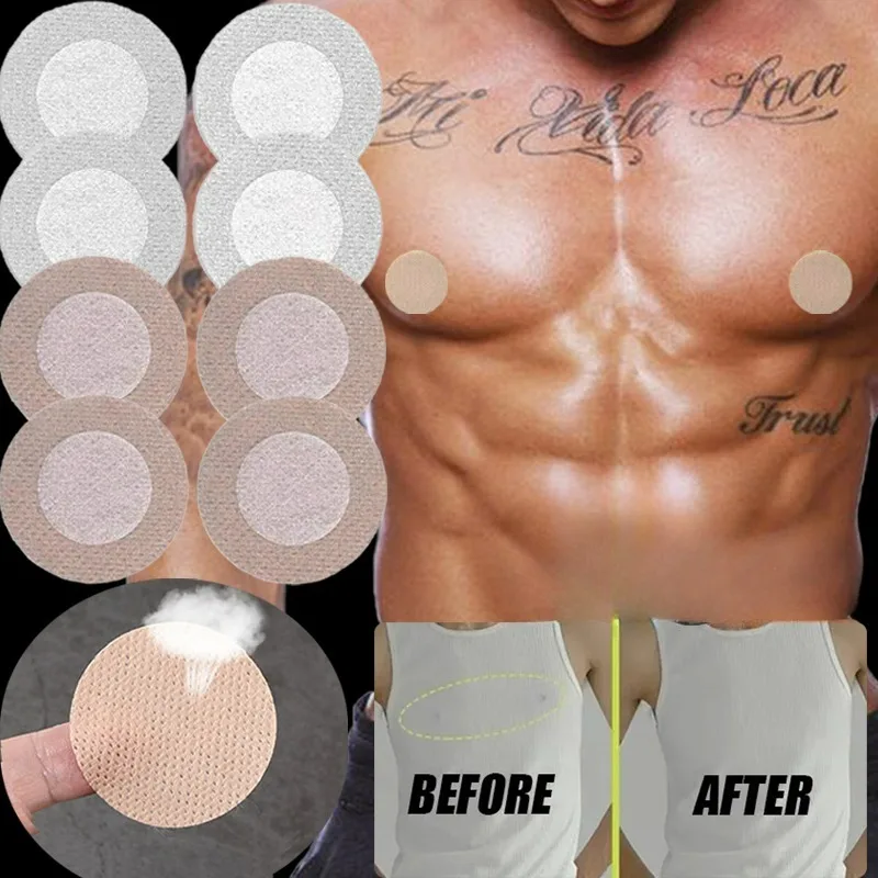 Brethable Nipple Covers for Men 30/60Pcs Waterproof Disposable Self-Adhesive Invisible Tights Suits Anti-bulge Nipple Stickers