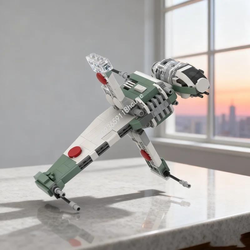 

349 шт. MOC Midi Scale B Wing Yavin 4 Playscale Модель Строительные Блоки Игрушка Строительство Рождественский Подарок DIY Образование Дети День Рождения