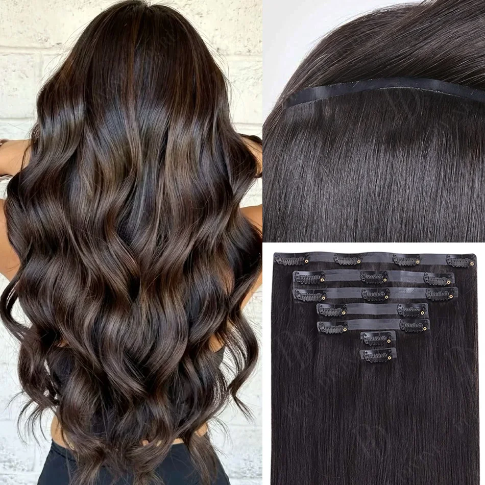 extensions-de-cheveux-a-clipser-7-pieces-cheveux-humains-veritables-trame-en-pu-sans-couture-18-24-pouces-110g-invisibles-lisses-brun-noir-blond
