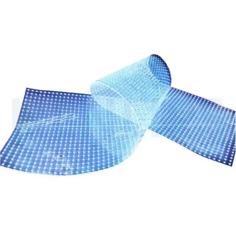 Flexible Transparent Crystal Film Screen Advertising Video Panel Full Color Transparent Electronic Screen Fence Screen