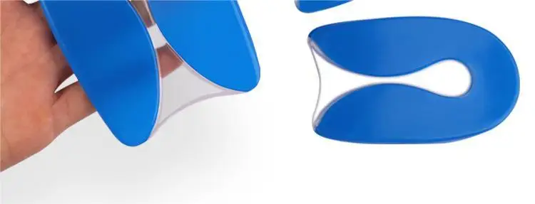 U-förmiges Silikon-Fersenkissen, stoßdämpfendes halbes Kissen, Fersenschutz, Gel-Kissen zur Linderung von Fußschmerzen – Detail 10