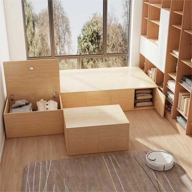 Balcony storage cabinet, sunscreen bay window storage, large capacity storage, wall leaning low cabinet