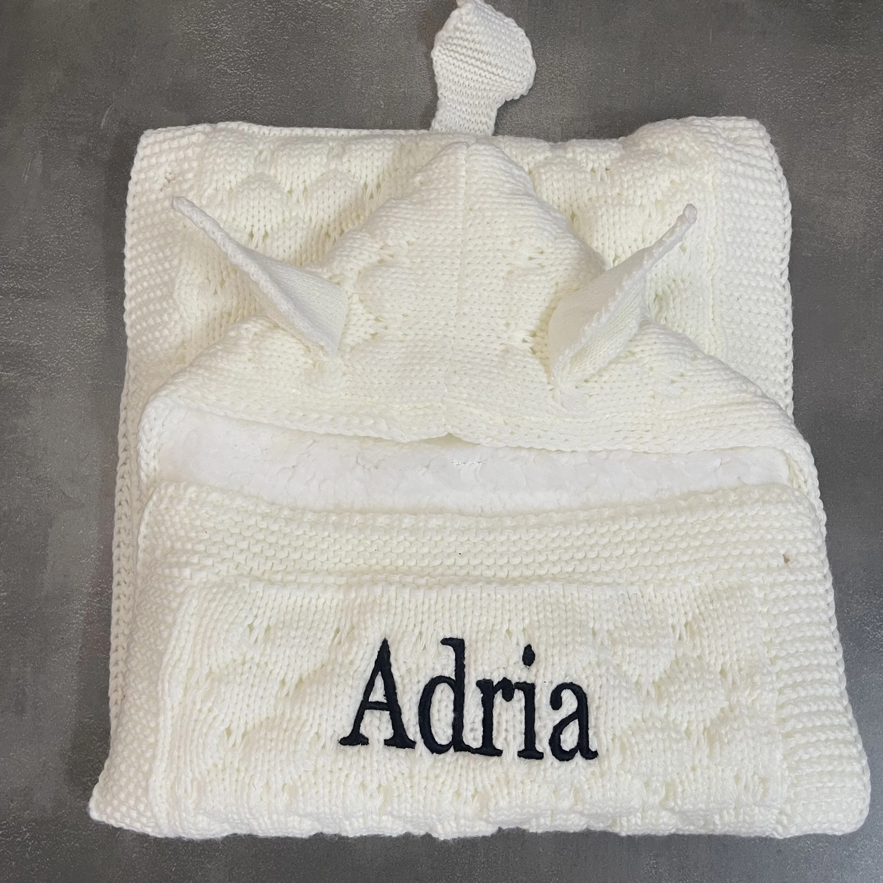 Newborn Baby Soft Blanket Personalized Name Double Layer Thickened Lamb Fleece Cotton Blanket Custom Baby Gift Blanket with Name
