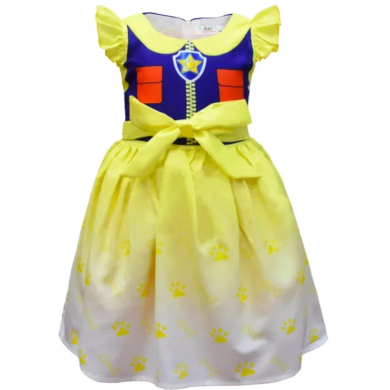 Kids Dresses for Girls Patrol Dog Halloween Cosplay Costumes Mascot Chase Dog Children Carnival Party Role Play Clothes for Girl