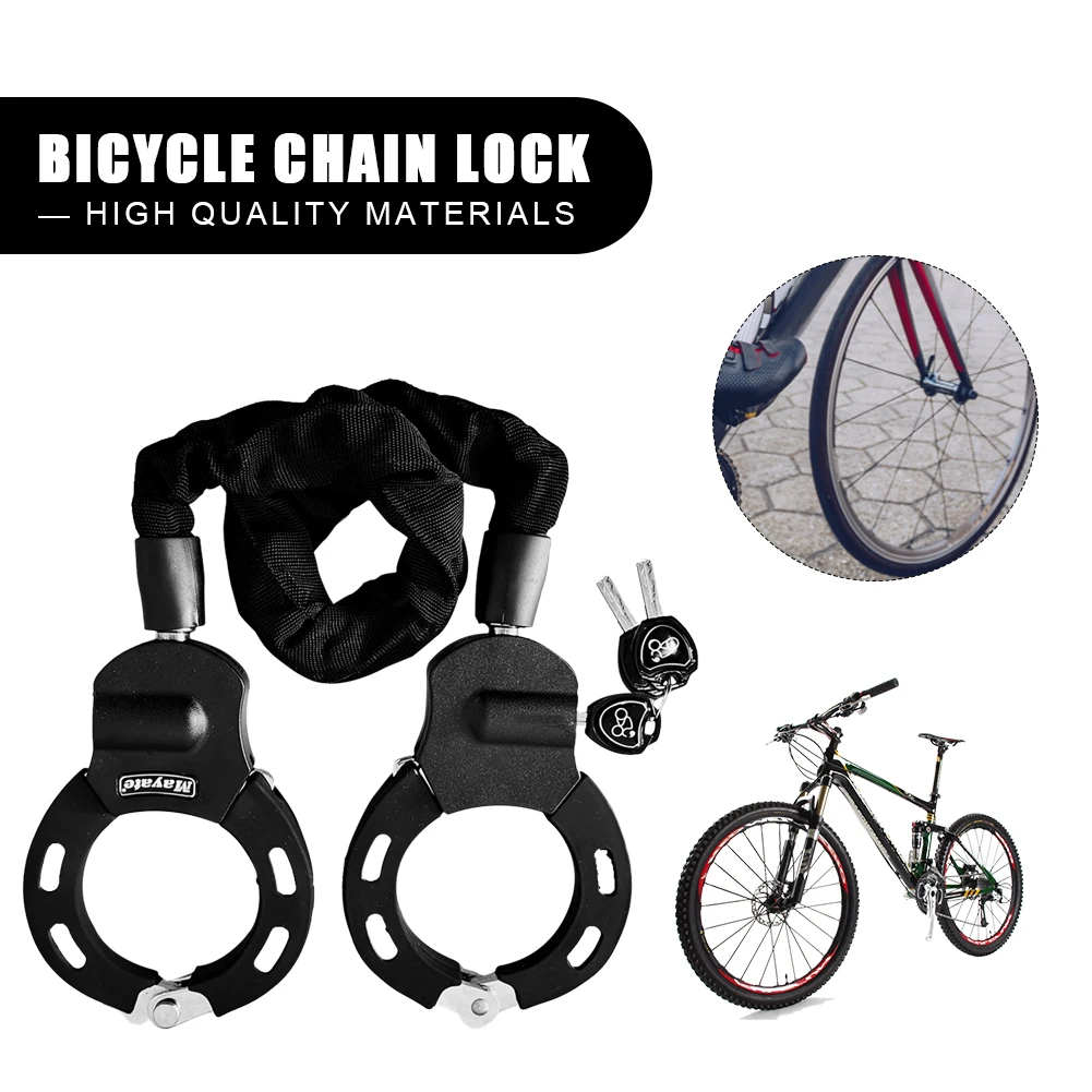 Handcuff Bike Chain Lock Anti-Theft Heavy Duty Bicycle Chain Lock with Key High Security Lock for Scooter Motorcycle Accessories