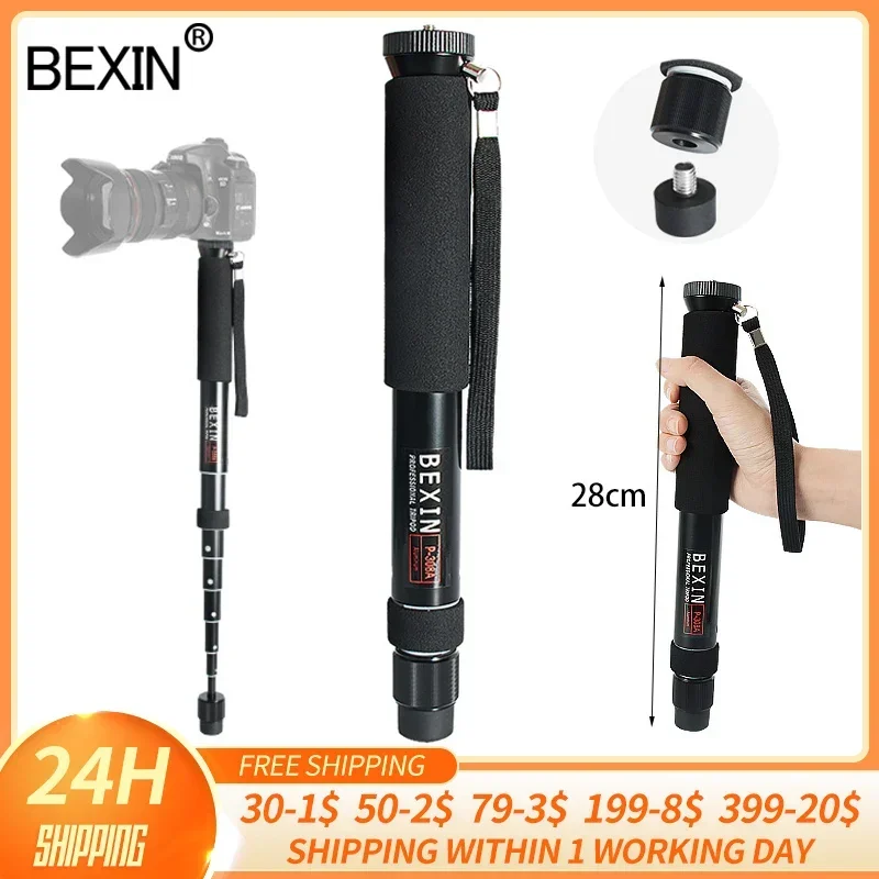 BEXIN Travel Portable Flexible Lightweight Mini Pocket Dslr Camera Mount stand holder Monopod For canon Nikon Sony Camera phone