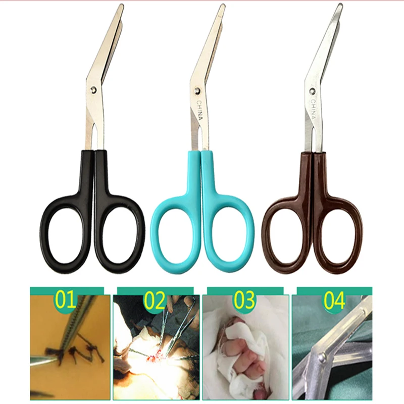 3Pcs Gauze Scissor Stoma Scissors Paramedic Wire Cutters Medical Scissor First Aid Kit  Scissor Shears Needlework Accessories