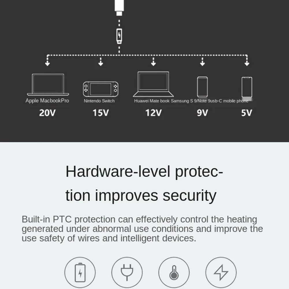 

FULL-1/2 Laptop Converter Magsafe 2 To Type-C Charging PRO Adapter For Notebook To Usb-C 65W Charging 9V 20V