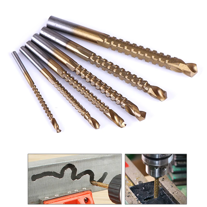 6Pcs hss countersink drill bit titanium coated hss saw drilling power tools high quality