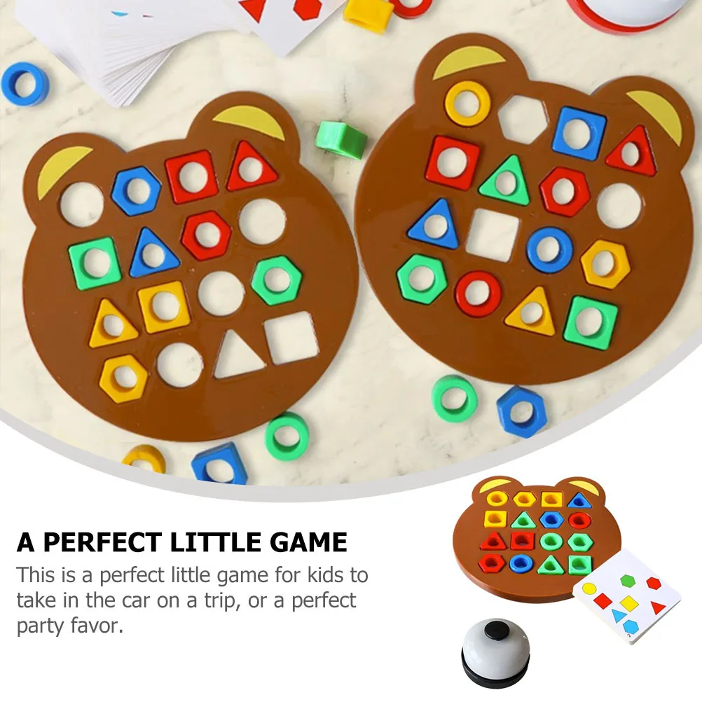 1 set 1 set geometrische vorm bordspel voor peuters van 2-4 jaar kleuraanpassing leerspeelgoed, zintuiglijk sorteerspeelgoed, vroeg