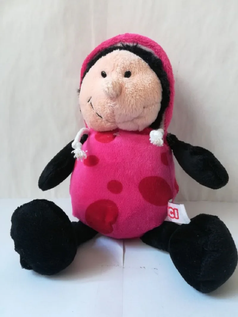 About 25cm Lovely Ladybird Plush Toy Hat Design Ladybug Soft Doll Kids' Toy Birthday Gift s0255